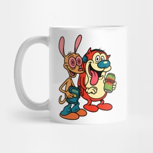 Retro Duo: Ren, Stimpy & 90s Sips Mug